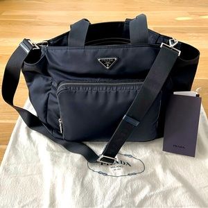 Prada Navy Baby Bag